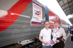 В Красноярске встретили пассажирский поезд «Россия»